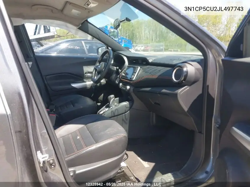 2018 Nissan Kicks S/Sr/Sv VIN: 3N1CP5CU2JL497743 Lot: 12325942