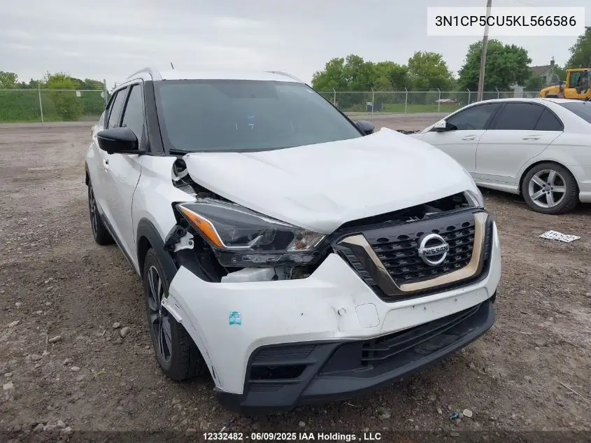 2019 Nissan Kicks S/Sr/Sv VIN: 3N1CP5CU5KL566586 Lot: 12332482