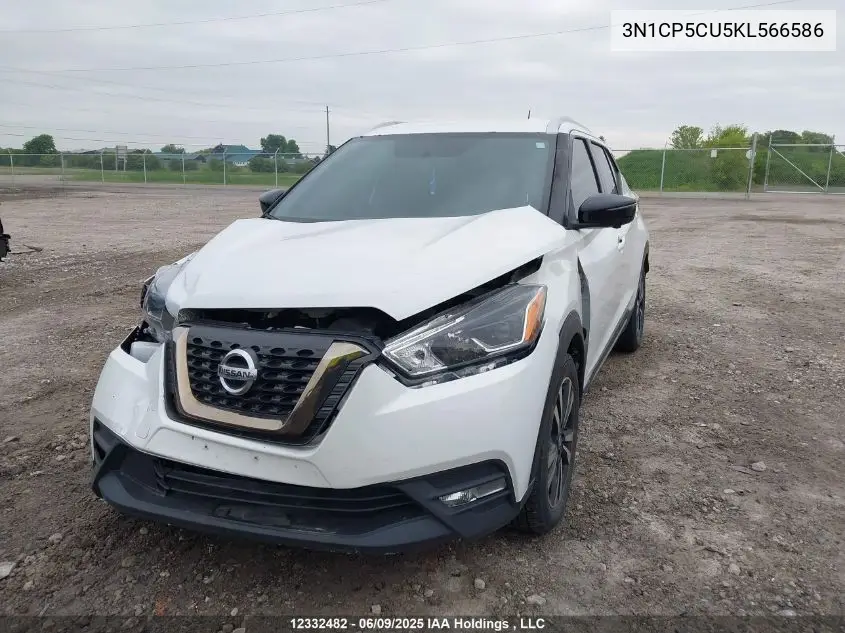 2019 Nissan Kicks S/Sr/Sv VIN: 3N1CP5CU5KL566586 Lot: 12332482