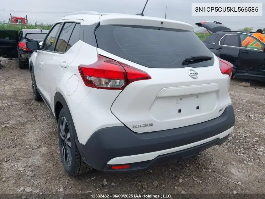 2019 Nissan Kicks S/Sr/Sv VIN: 3N1CP5CU5KL566586 Lot: 12332482