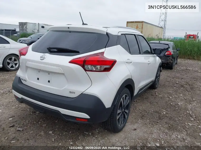 2019 Nissan Kicks S/Sr/Sv VIN: 3N1CP5CU5KL566586 Lot: 12332482