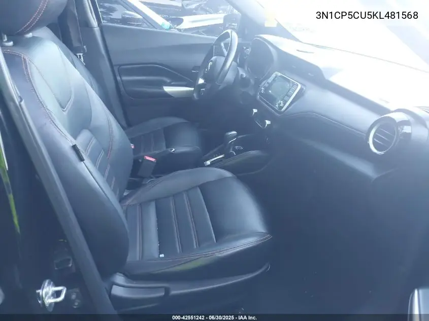 2019 Nissan Kicks Sr VIN: 3N1CP5CU5KL481568 Lot: 42551242