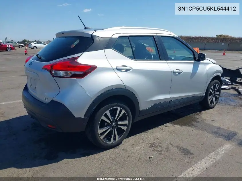 2019 Nissan Kicks Sv VIN: 3N1CP5CU5KL544412 Lot: 42609938