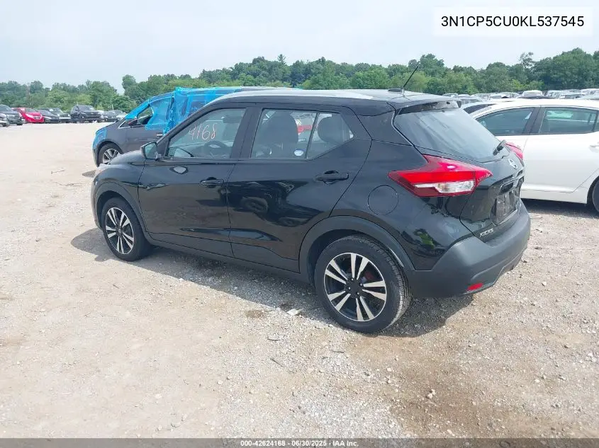 2019 Nissan Kicks Sv VIN: 3N1CP5CU0KL537545 Lot: 42624168