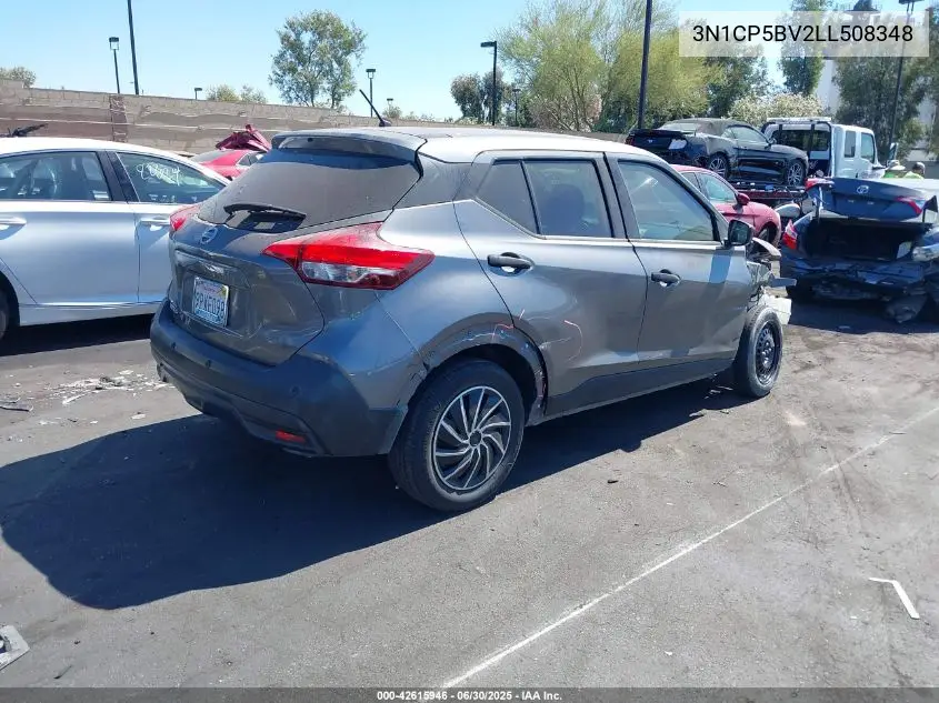 2020 Nissan Kicks S Xtronic Cvt VIN: 3N1CP5BV2LL508348 Lot: 42615946