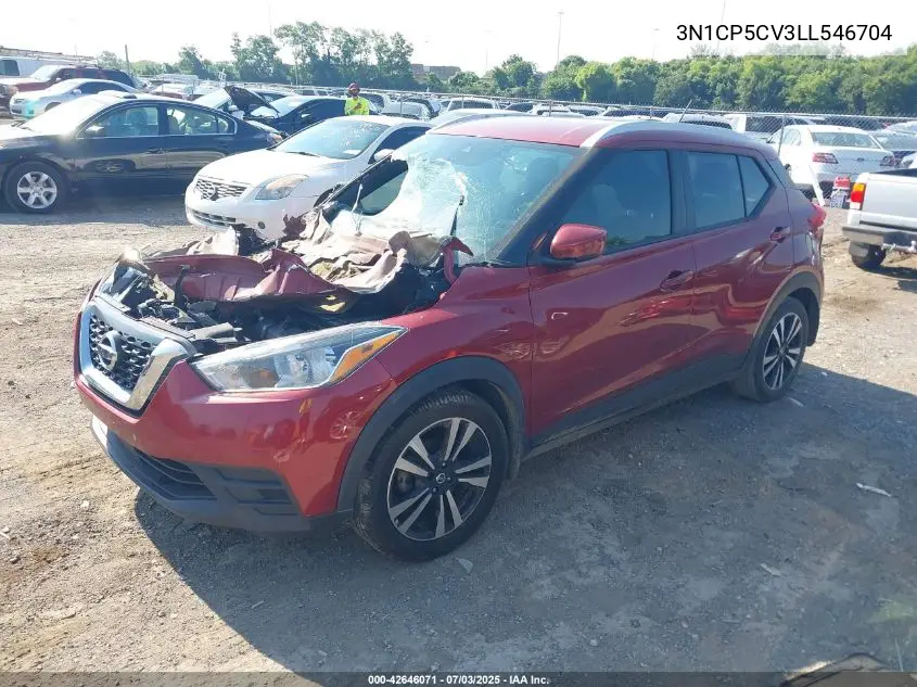 2020 Nissan Kicks Sv Xtronic Cvt VIN: 3N1CP5CV3LL546704 Lot: 42646071