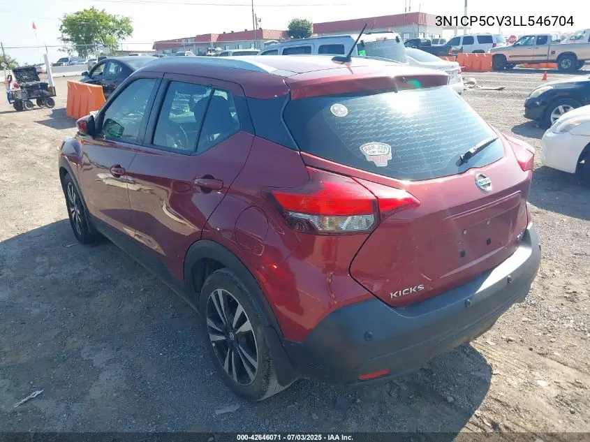 2020 Nissan Kicks Sv Xtronic Cvt VIN: 3N1CP5CV3LL546704 Lot: 42646071