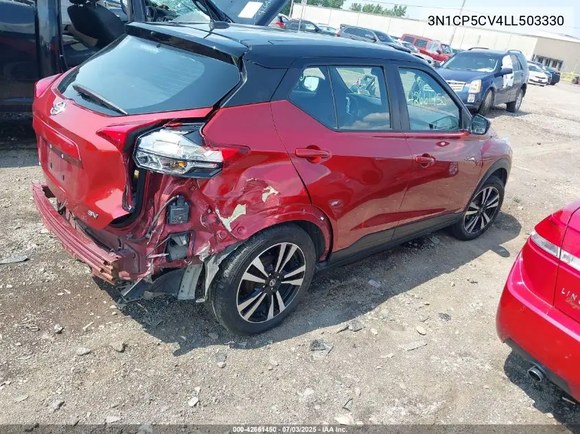 2020 Nissan Kicks Sv Xtronic Cvt VIN: 3N1CP5CV4LL503330 Lot: 42661450
