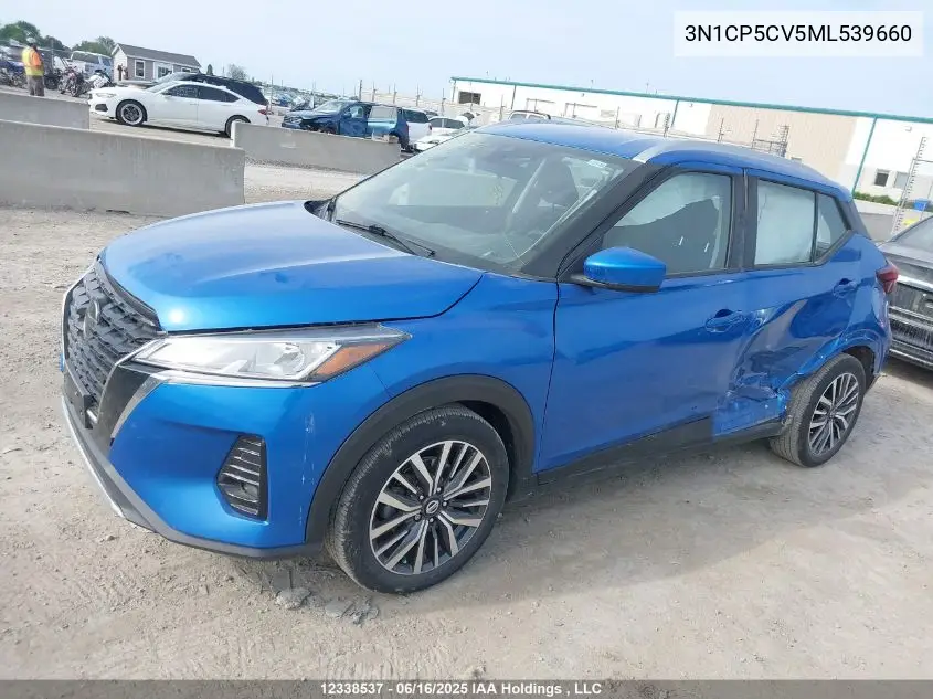 2021 Nissan Kicks Sv VIN: 3N1CP5CV5ML539660 Lot: 12338537