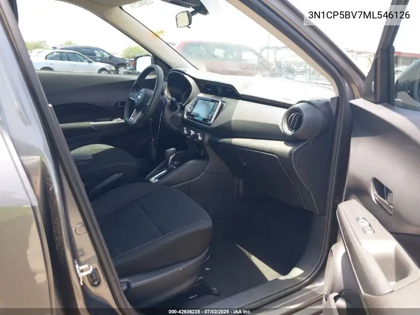 2021 Nissan Kicks S Xtronic Cvt VIN: 3N1CP5BV7ML546126 Lot: 42606235