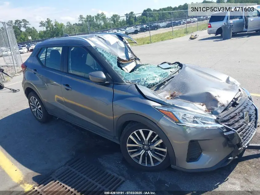 2021 Nissan Kicks Sv Xtronic Cvt VIN: 3N1CP5CV3ML471603 Lot: 42610191