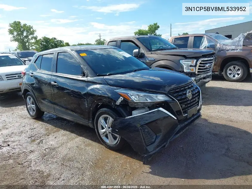 2021 Nissan Kicks S VIN: 3N1CP5BV8ML533952 Lot: 42612555