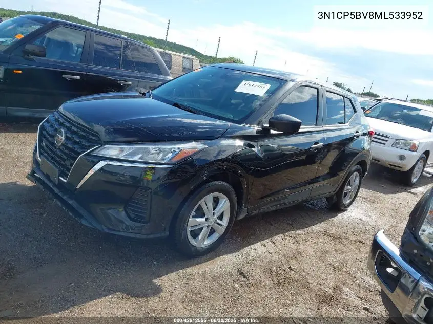 2021 Nissan Kicks S VIN: 3N1CP5BV8ML533952 Lot: 42612555