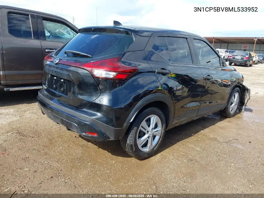 2021 Nissan Kicks S VIN: 3N1CP5BV8ML533952 Lot: 42612555