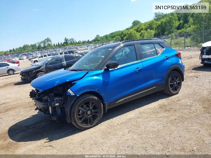 2021 Nissan Kicks Sr Xtronic Cvt VIN: 3N1CP5DV1ML563159 Lot: 42638718