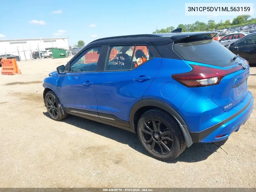 2021 Nissan Kicks Sr Xtronic Cvt VIN: 3N1CP5DV1ML563159 Lot: 42638718
