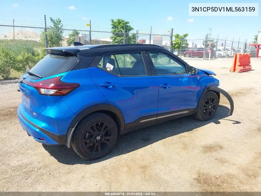 2021 Nissan Kicks Sr Xtronic Cvt VIN: 3N1CP5DV1ML563159 Lot: 42638718