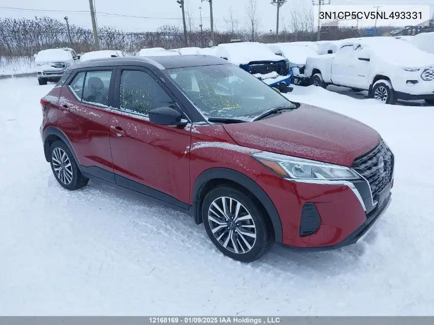 2022 Nissan Kicks Sv Xtronic Cvt VIN: 3N1CP5CV5NL493331 Lot: 12168169