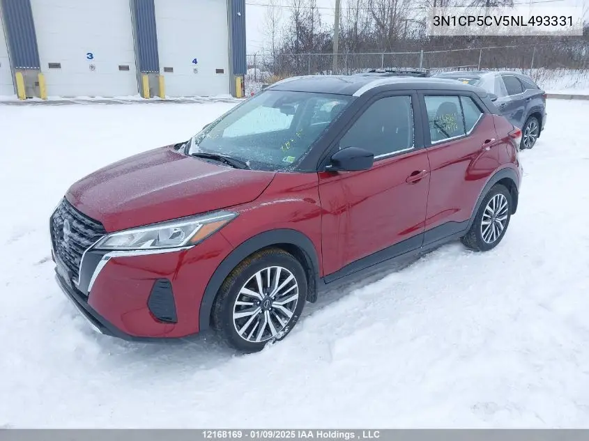 2022 Nissan Kicks Sv Xtronic Cvt VIN: 3N1CP5CV5NL493331 Lot: 12168169