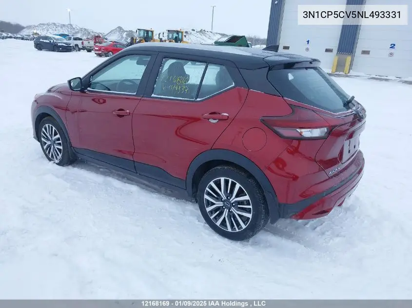 2022 Nissan Kicks Sv Xtronic Cvt VIN: 3N1CP5CV5NL493331 Lot: 12168169