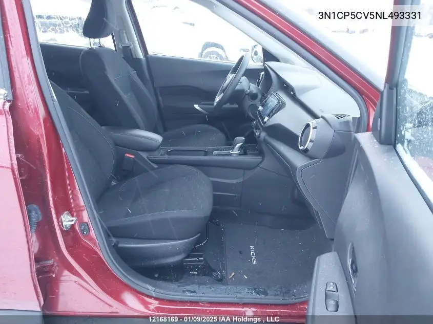 2022 Nissan Kicks Sv Xtronic Cvt VIN: 3N1CP5CV5NL493331 Lot: 12168169