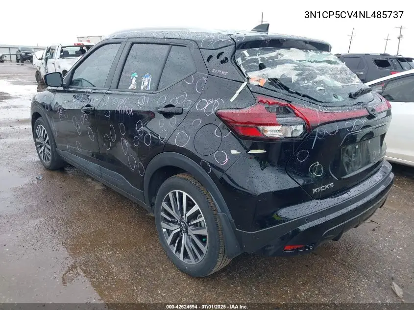 2022 Nissan Kicks Sv Xtronic Cvt VIN: 3N1CP5CV4NL485737 Lot: 42624594