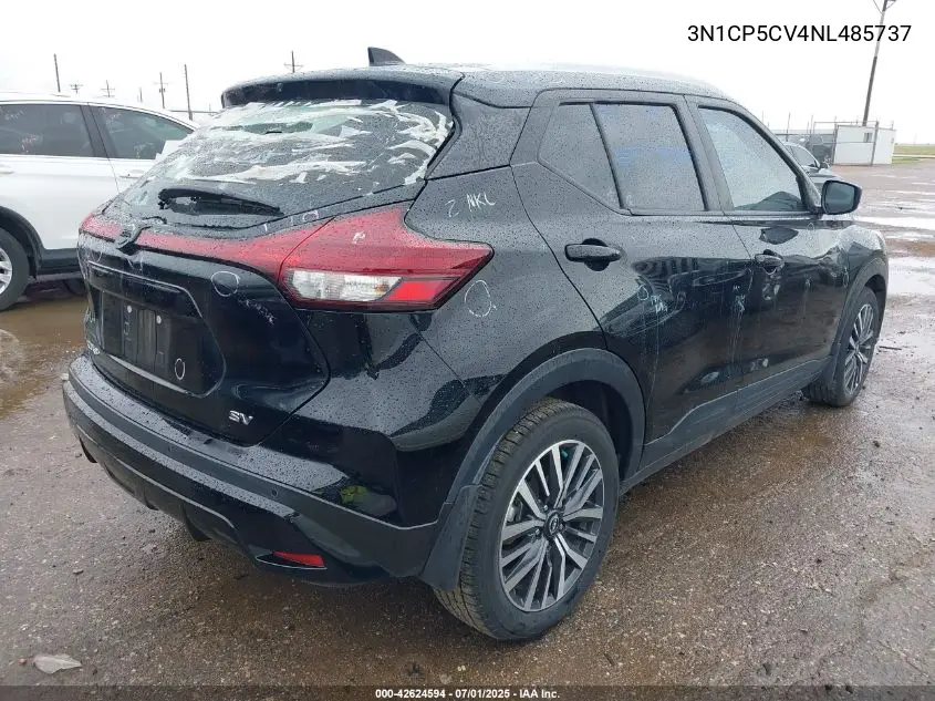 2022 Nissan Kicks Sv Xtronic Cvt VIN: 3N1CP5CV4NL485737 Lot: 42624594