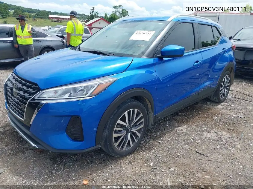 2022 Nissan Kicks Sv Xtronic Cvt VIN: 3N1CP5CV3NL480111 Lot: 42626237