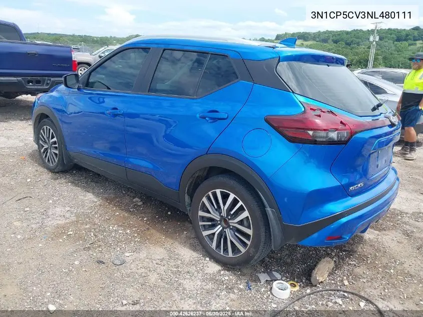 2022 Nissan Kicks Sv Xtronic Cvt VIN: 3N1CP5CV3NL480111 Lot: 42626237