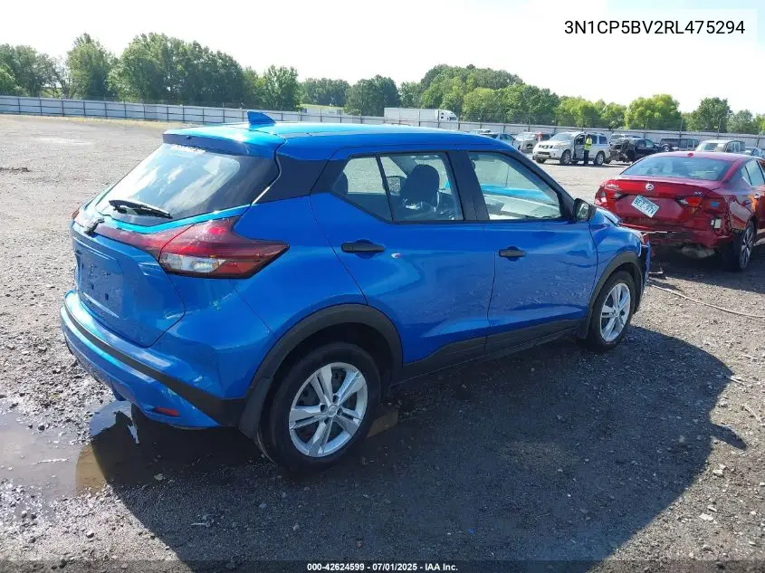 2024 Nissan Kicks S Xtronic Cvt VIN: 3N1CP5BV2RL475294 Lot: 42624599