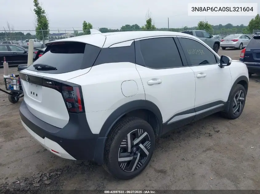2025 Nissan Kicks Sv Fwd VIN: 3N8AP6CA0SL321604 Lot: 42597533