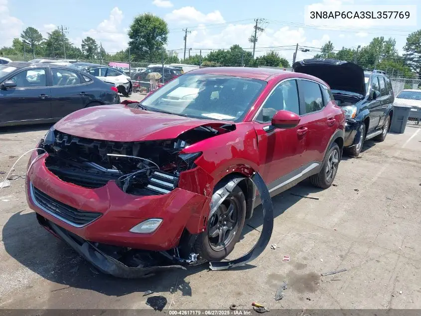2025 Nissan Kicks Sv Fwd VIN: 3N8AP6CA3SL357769 Lot: 42617179