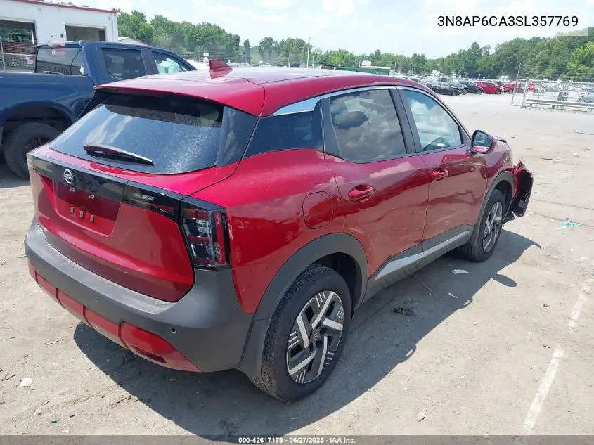 2025 Nissan Kicks Sv Fwd VIN: 3N8AP6CA3SL357769 Lot: 42617179