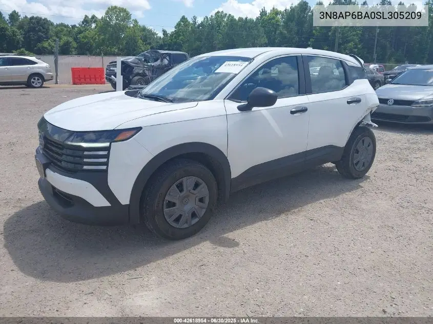 2025 Nissan Kicks S Fwd VIN: 3N8AP6BA0SL305209 Lot: 42618954