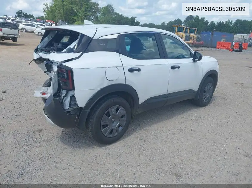 2025 Nissan Kicks S Fwd VIN: 3N8AP6BA0SL305209 Lot: 42618954