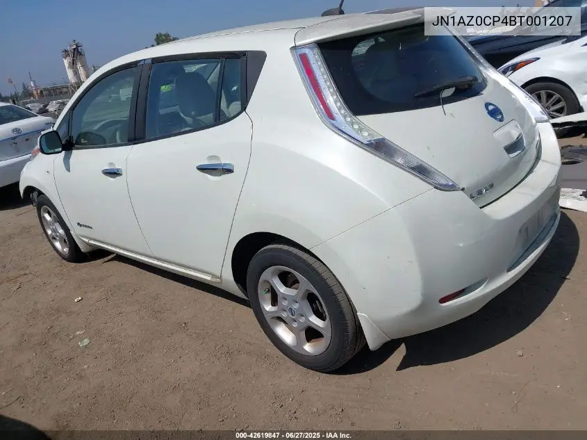 2011 Nissan Leaf Sl VIN: JN1AZ0CP4BT001207 Lot: 42619847