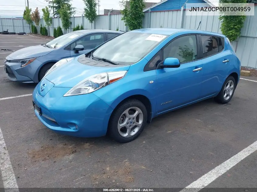 2011 Nissan Leaf Sl VIN: JN1AZ0CP0BT004959 Lot: 42620612