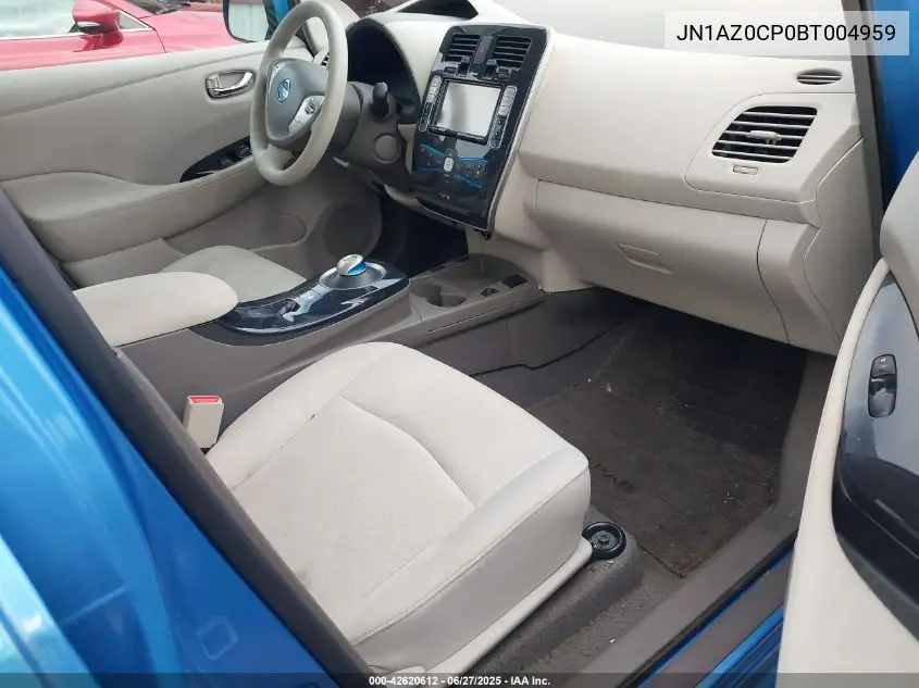 2011 Nissan Leaf Sl VIN: JN1AZ0CP0BT004959 Lot: 42620612