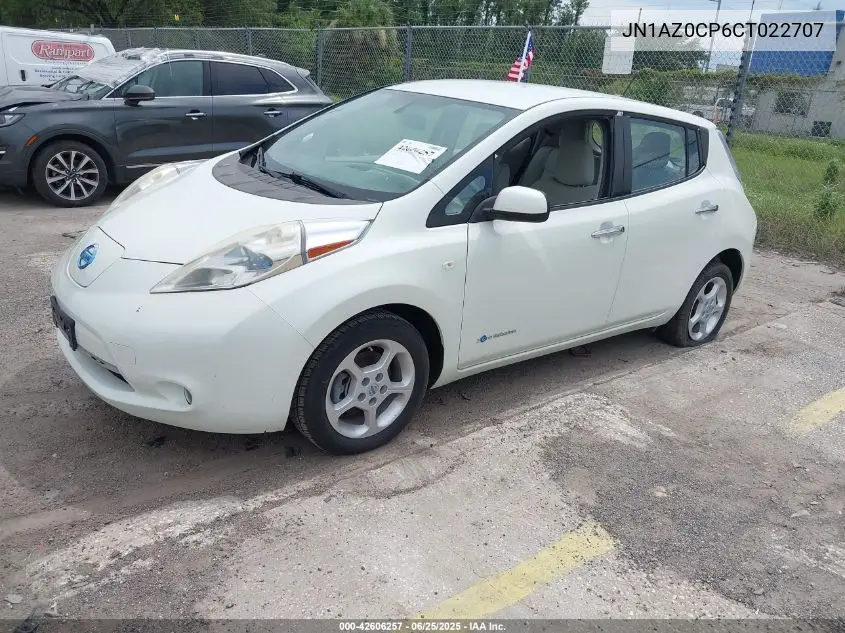 2012 Nissan Leaf Sl VIN: JN1AZ0CP6CT022707 Lot: 42606257