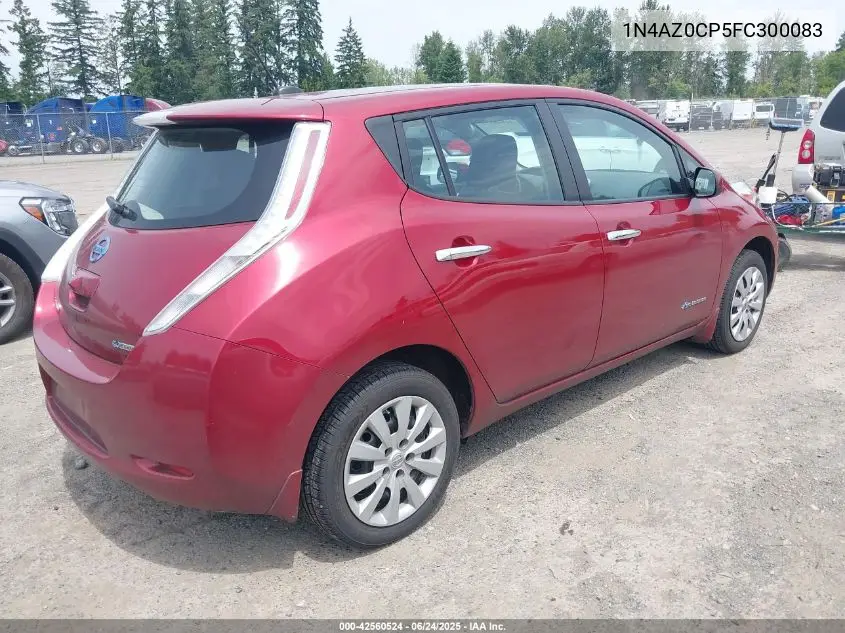 2015 Nissan Leaf S VIN: 1N4AZ0CP5FC300083 Lot: 42560524