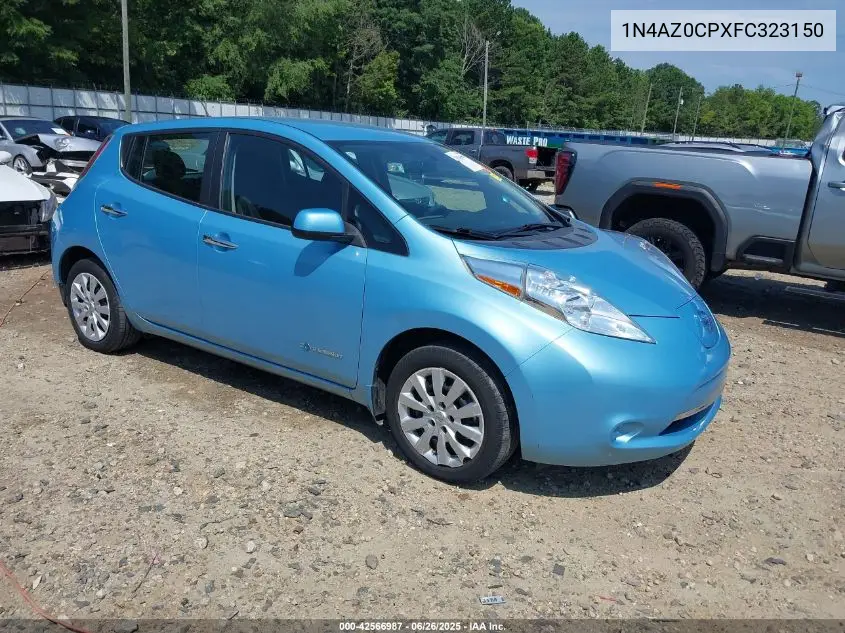 2015 Nissan Leaf S VIN: 1N4AZ0CPXFC323150 Lot: 42566987