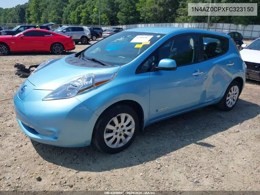2015 Nissan Leaf S VIN: 1N4AZ0CPXFC323150 Lot: 42566987