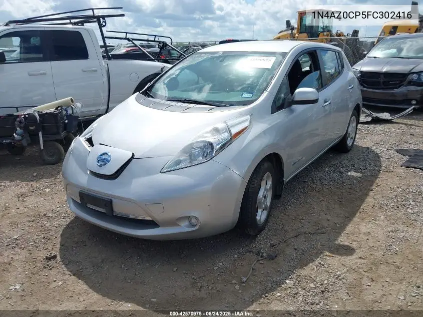 2015 Nissan Leaf Sv VIN: 1N4AZ0CP5FC302416 Lot: 42570975