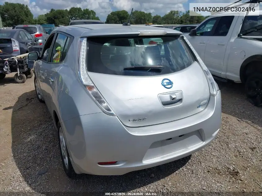 2015 Nissan Leaf Sv VIN: 1N4AZ0CP5FC302416 Lot: 42570975