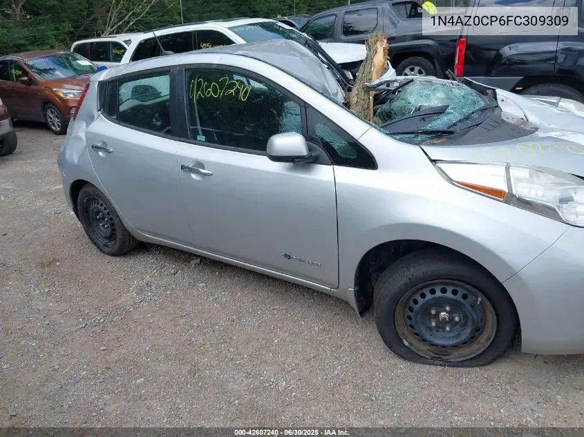 2015 Nissan Leaf S VIN: 1N4AZ0CP6FC309309 Lot: 42607240