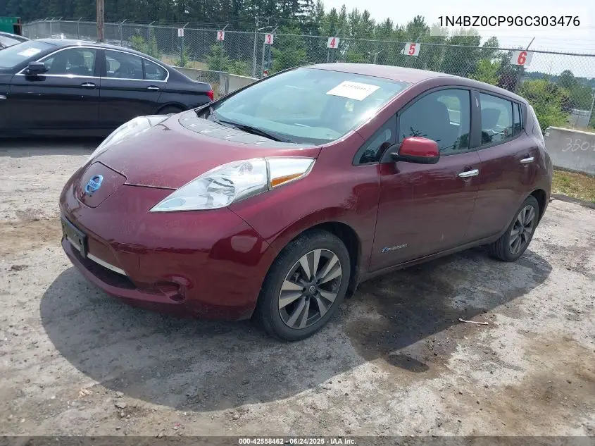 2016 Nissan Leaf Sv VIN: 1N4BZ0CP9GC303476 Lot: 42558462