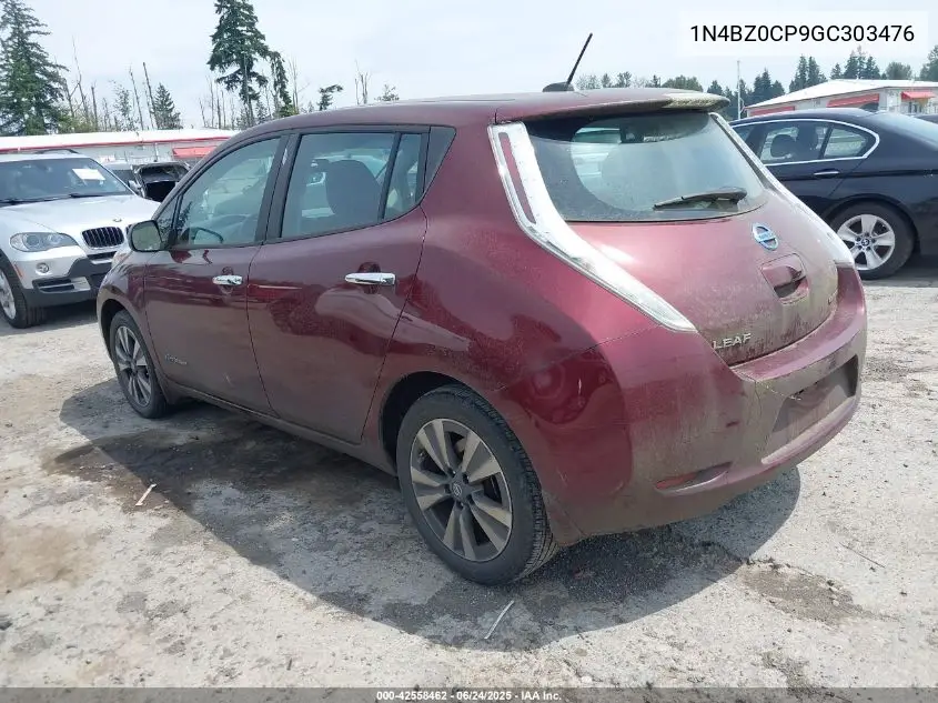 2016 Nissan Leaf Sv VIN: 1N4BZ0CP9GC303476 Lot: 42558462
