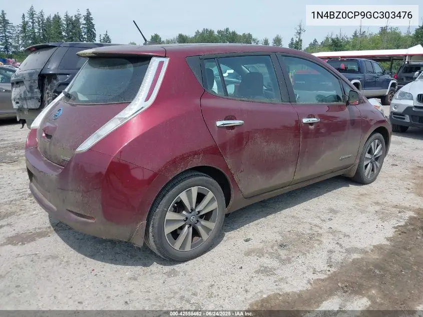 2016 Nissan Leaf Sv VIN: 1N4BZ0CP9GC303476 Lot: 42558462