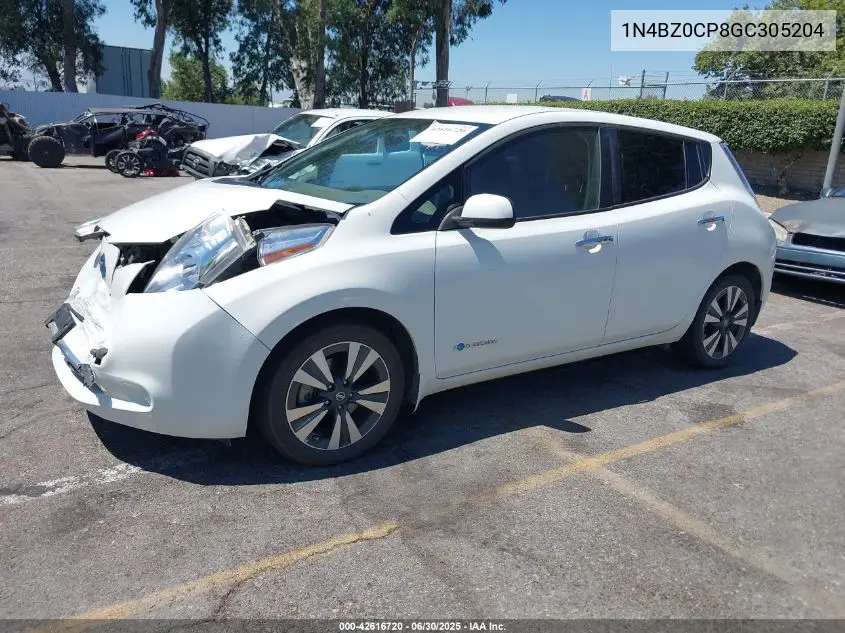 2016 Nissan Leaf Sv VIN: 1N4BZ0CP8GC305204 Lot: 42616720