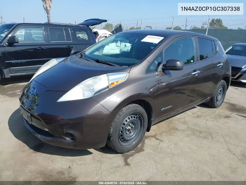 2016 Nissan Leaf S VIN: 1N4AZ0CP1GC307338 Lot: 42649730